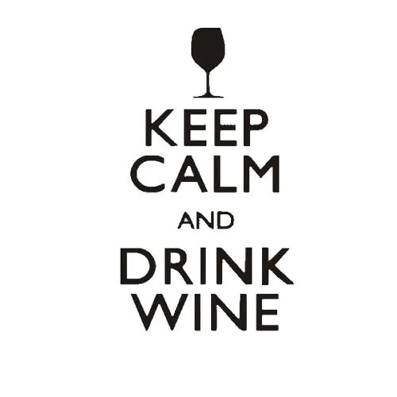 

High Quality KEEP CALM AND DRINK WINE Funny Vinyl Decal Car Sticker Car-styling 15x9cm