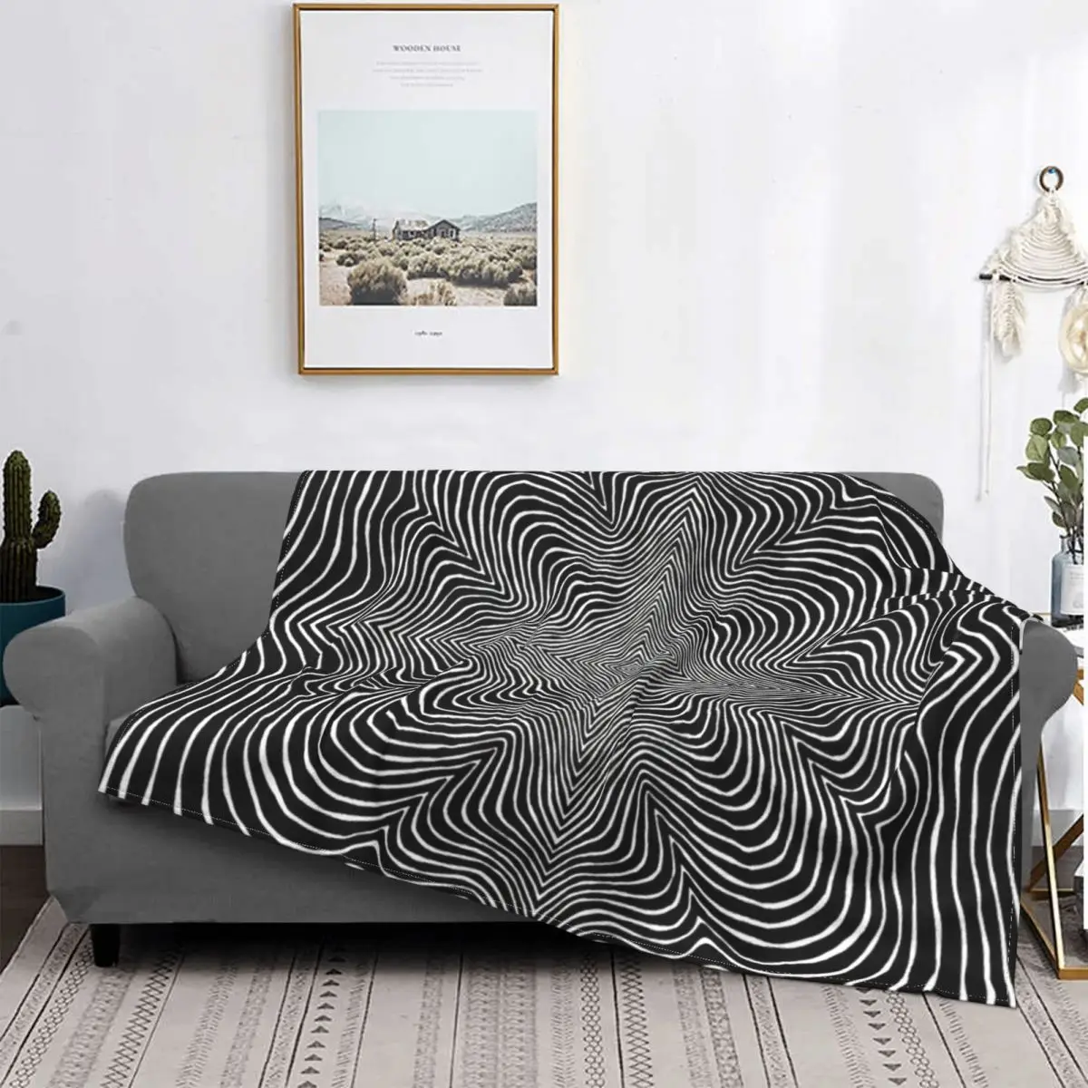 

Optical Mandala LSD Blankets Fleece Decoration Ultra-Soft Throw Blankets for Bedding Bedroom Plush Thin Quilt