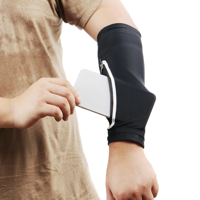 

Newly 1pc Elbow Arm Sleeve Cover Bag Elastic Outdoor Cycling Armband Sunscreen for Arm Protect