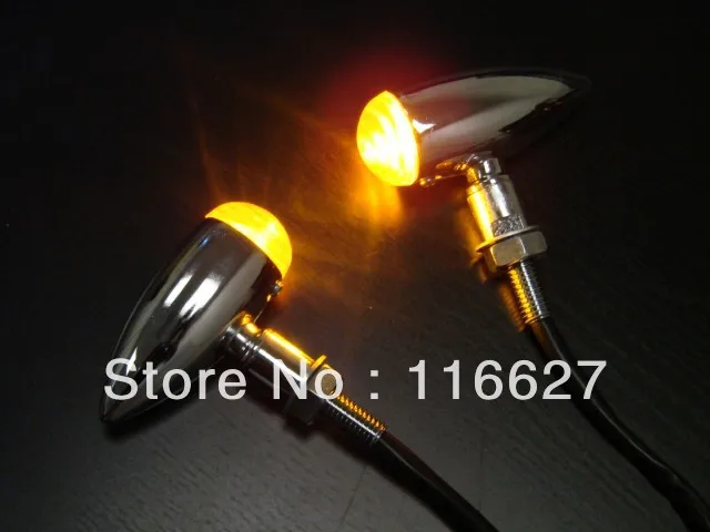 

Хром Пуля Мини указатель поворота для Honda Shadow Cafe Racer CB 340 450