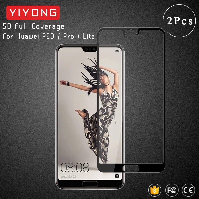 YIYONG 5D полное покрытие шелковое стекло huawei P20 Lite закаленное стекло huawei P 20 Lite Pro Защитная пленка для экрана huawei Nova 3E стекло