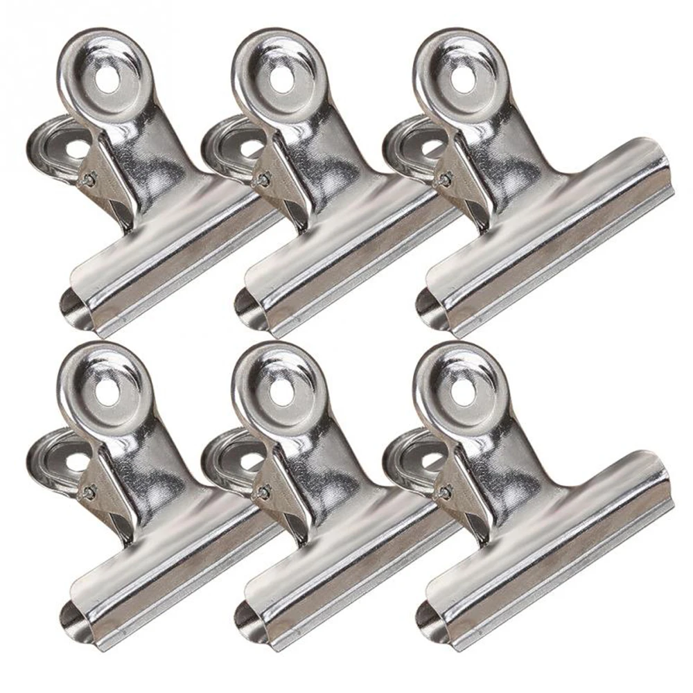 Зажимы для кухонных сумок 6 шт. нержавеющая сталь букв фото файлы скоба школьные