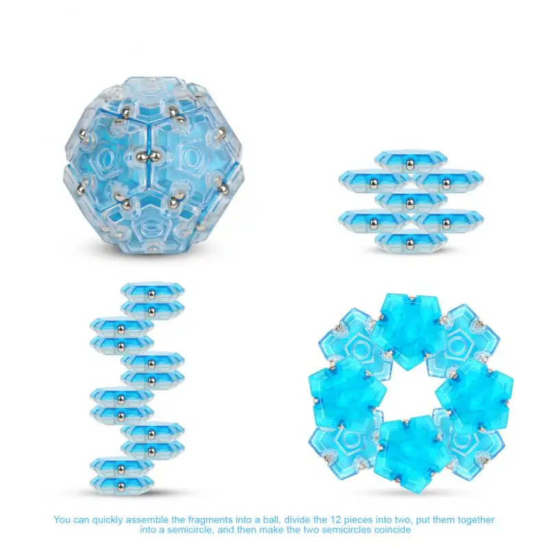 

Magnetic Fidget Sphere Magnets Pentagons Soccer Puzzle Stress Relief Fidget Balls Building Blocks 12 Pcs Stress Relief Desk Toy