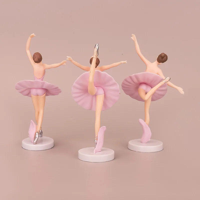 Home Showcase Decor 3pcs/set Elegant Dancing Ballet Girls Figure Toys Decoration Cake Topper Wedding Bride and Groom Cartoon toy | Дом и сад