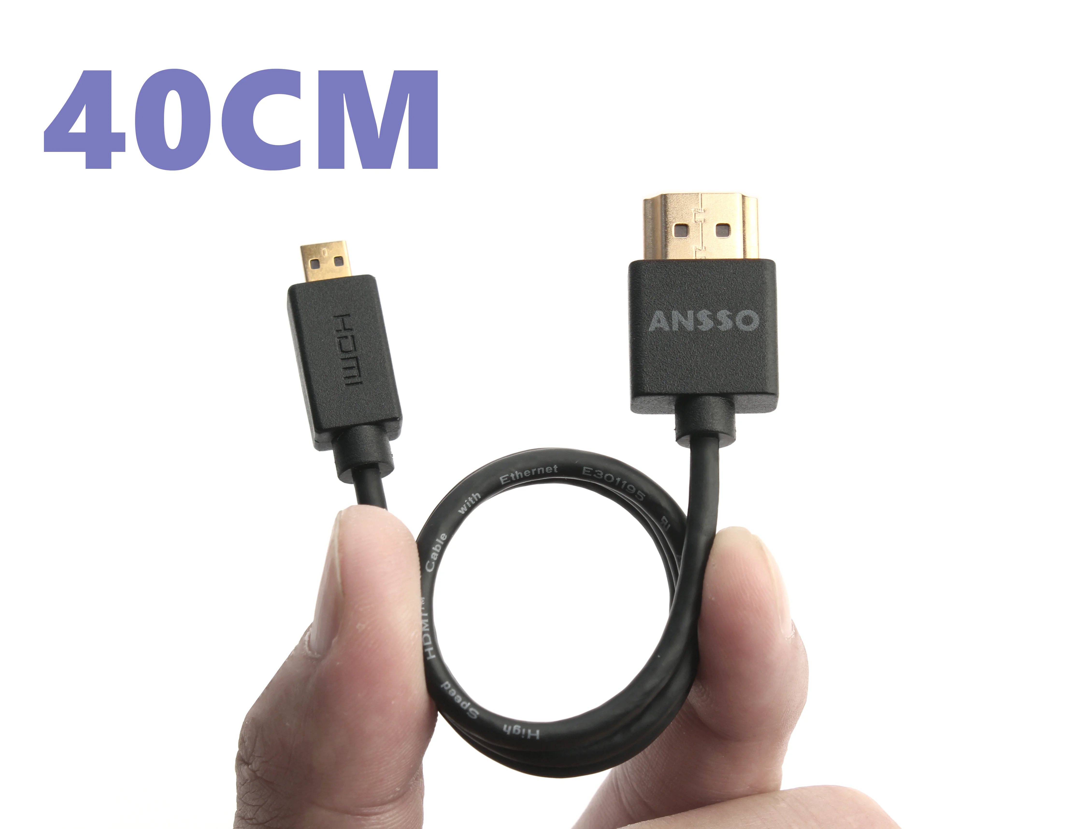 Аналоговый HDMI-совместимый Ультратонкий Очень гибкий кабель 4K60P мини микро