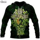 Толстовка HX в Ирландском стиле для мужчин и женщин, свитшот с 3D принтом, Модный повседневный тренировочный костюм в стиле Харадзюку, День Св. Патрика, Прямая поставка