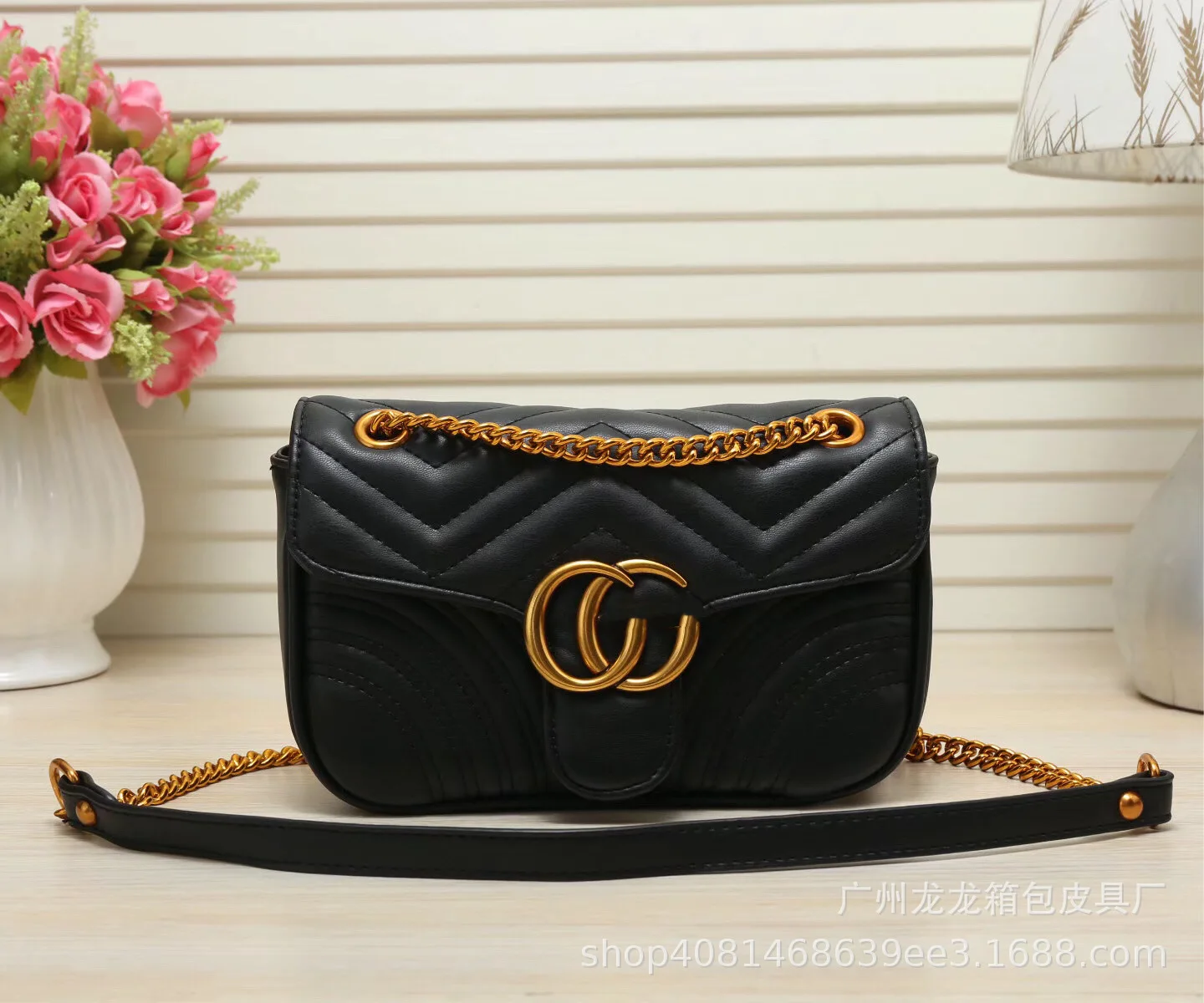 

2021piece G Women's Bag European and American Fashion Sewing Chain Single Shoulder Messenger Bag Portable Simple Designer Bag