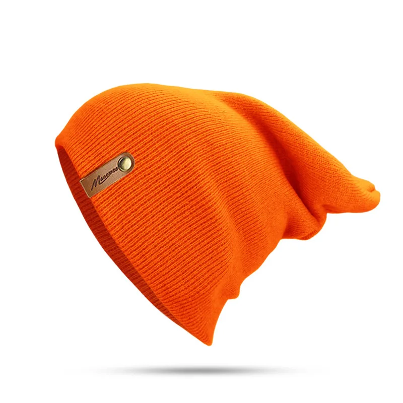 Брендовая зимняя шапка для мужчин Skullies Beanies Женская модная теплая шапка унисекс эластичная вязаная шапка зеленая унисекс повседневные Шапки - Цвет: J