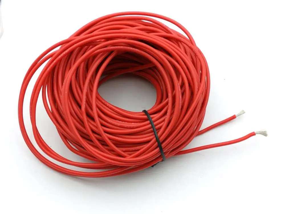 1 Катушка 10 м красная Высококачественная силиконовая проволока 16 AWG Гибкая