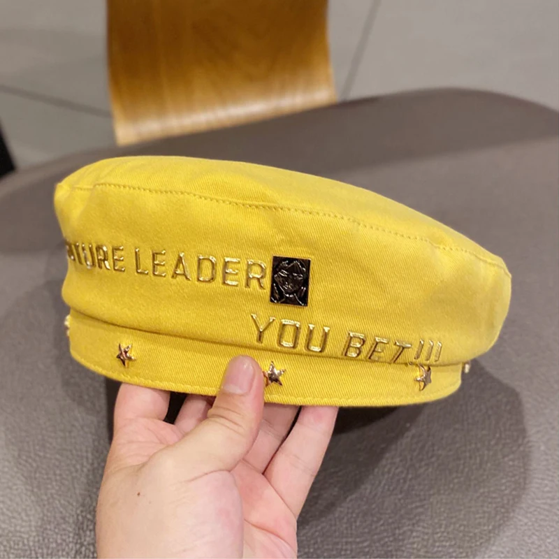 Берет Foux женские шапки с надписью повседневные всесезонные регулируемым