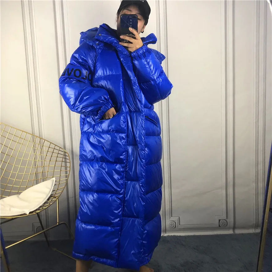 BF зимние пуховые пальто женские Длинные куртки модная яркая парка с капюшоном пуховая куртка женская верхняя одежда теплое водонепроницаемое пальто