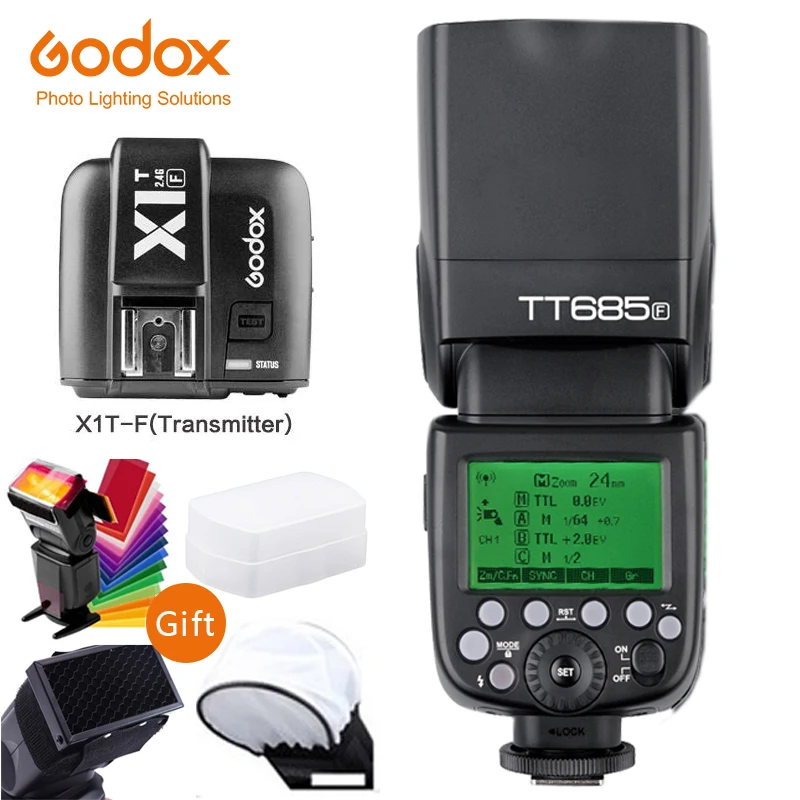 Godox TT685F 2 4G беспроводной TTL высокоскоростной синхронизатор GN60 флэш скорость