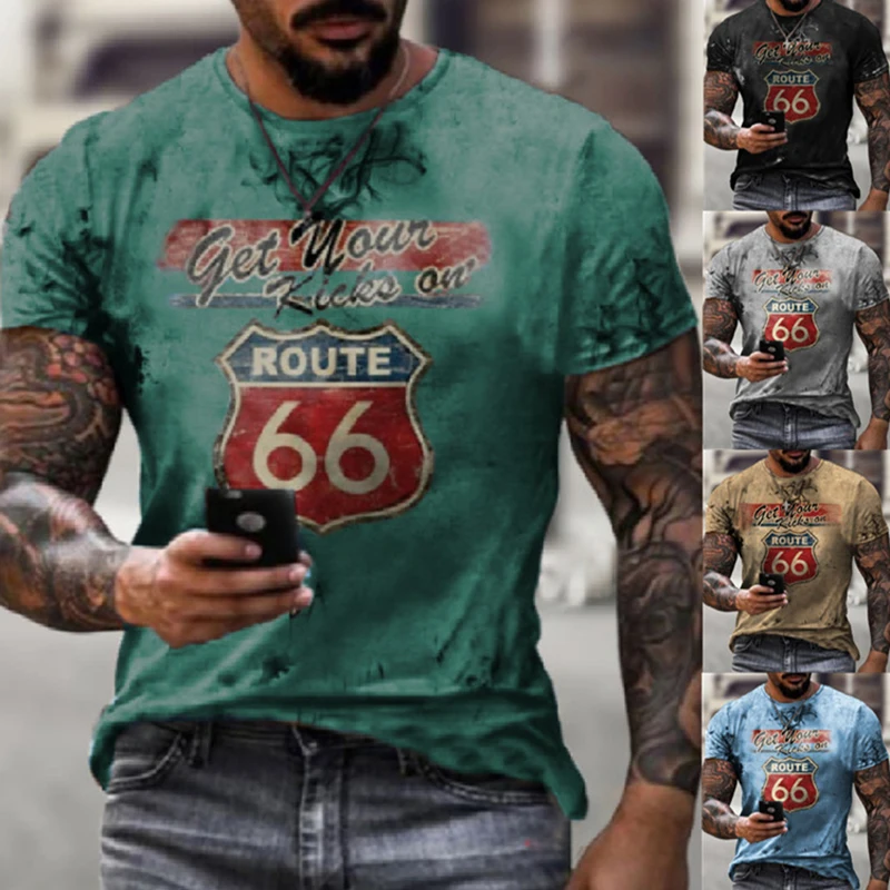 

Vintage Letter Printed Mens O Neck Tee Shirts Casual Summer Short Sleeve T Shirt Men 2021 Fashion Loose Pullover Tops Streetwear