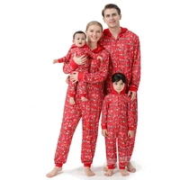 family matching outfits clothing set jumpsuit christmas cartoon print pajamas for adult kids nightwear pyjamas sleepwear suit