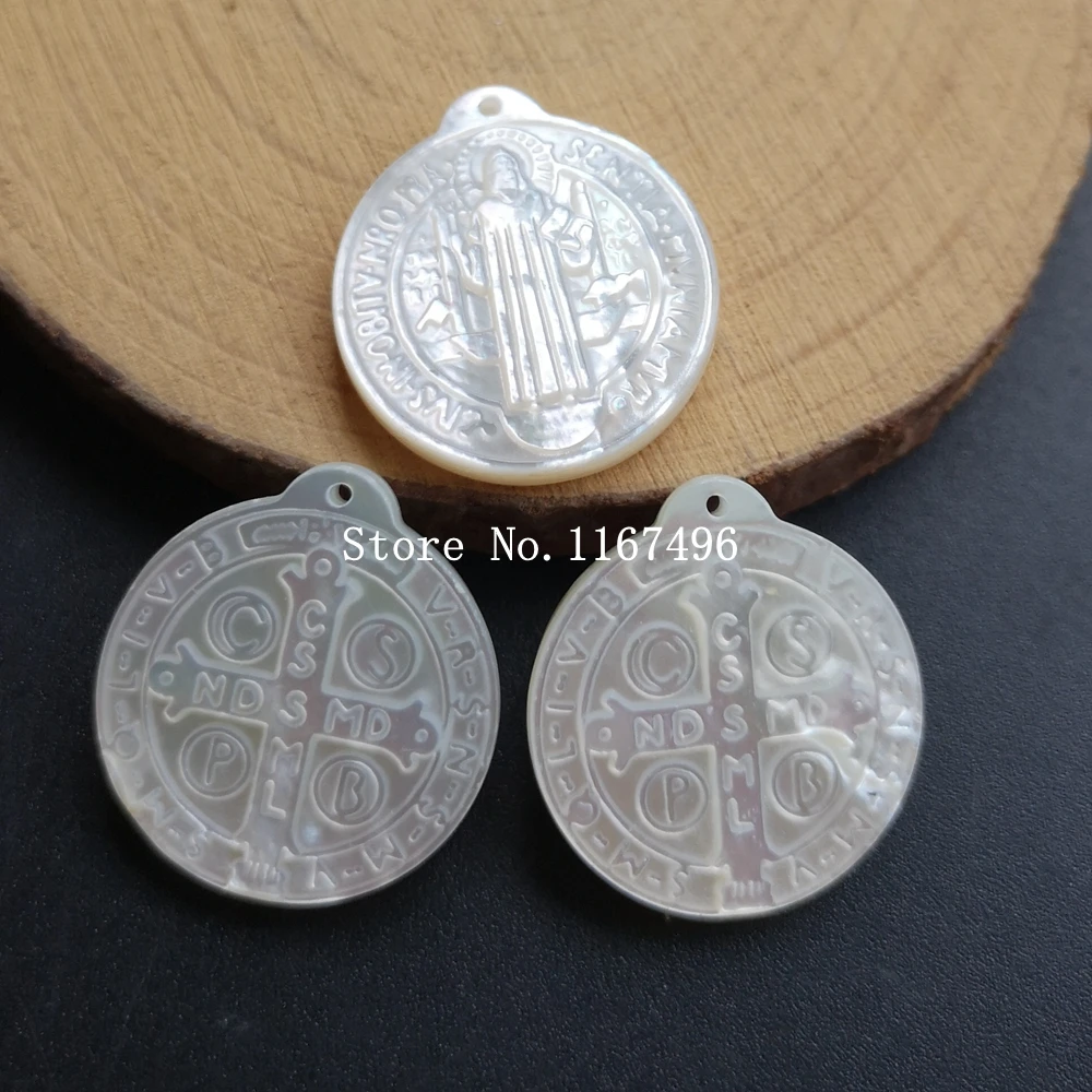 5pcs/lot 21mm Natural Cross &amp San Benito Mother pearl shell Charm for DIY Jewelry Jesus Pearl Necklace | Украшения и
