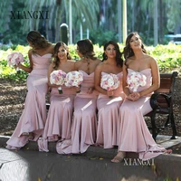 pink bridesmaid dresses mermaid dress for wedding party simple robe demoiselle dhonneur long bridesmaid dress