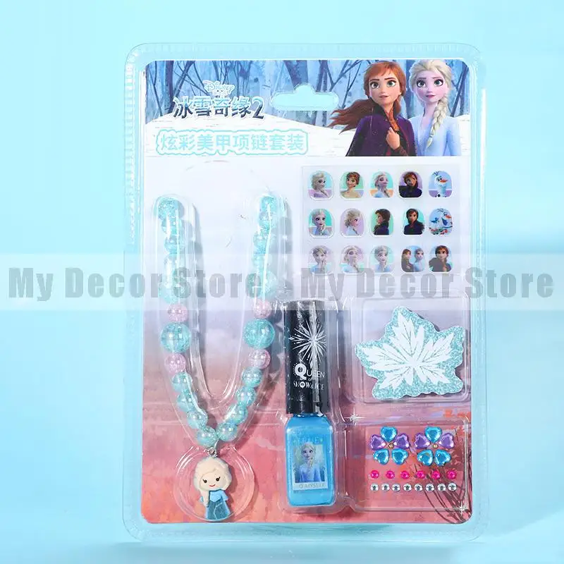 Моющийся лак для ногтей Disney Холодное сердце 2 девочек набор макияжа наклейки