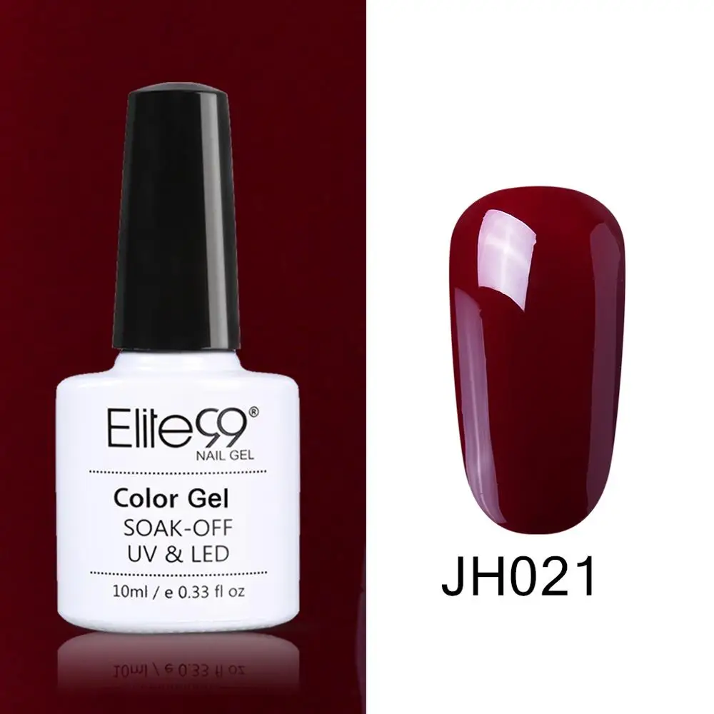 JH021 Elite99 винно-красный гель лак для ногтей 10 мл для дизайна ногтей маникюрный набор Гибридный гель Лаки нужно базовое верхнее покрытие для полигелевого лака - Цвет: JH021