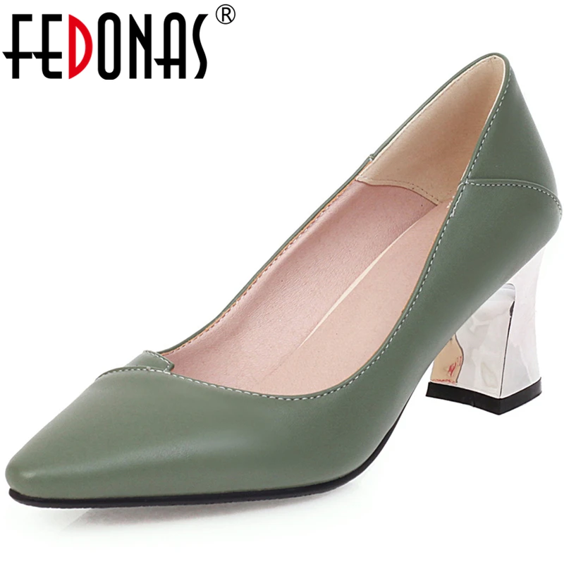 Женские туфли с острым носком FEDONAS Элегантные повседневные в Европейском стиле
