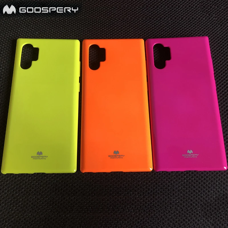 Флуоресцентный Чехол-желе для Samsung Galaxy Note 10 Plus оригинальный Mercury Goospery мягкий
