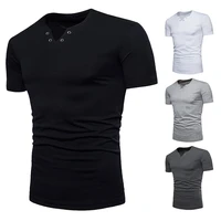 new sytle fashion slim fit cotton v neck short sleeve t shirts for men