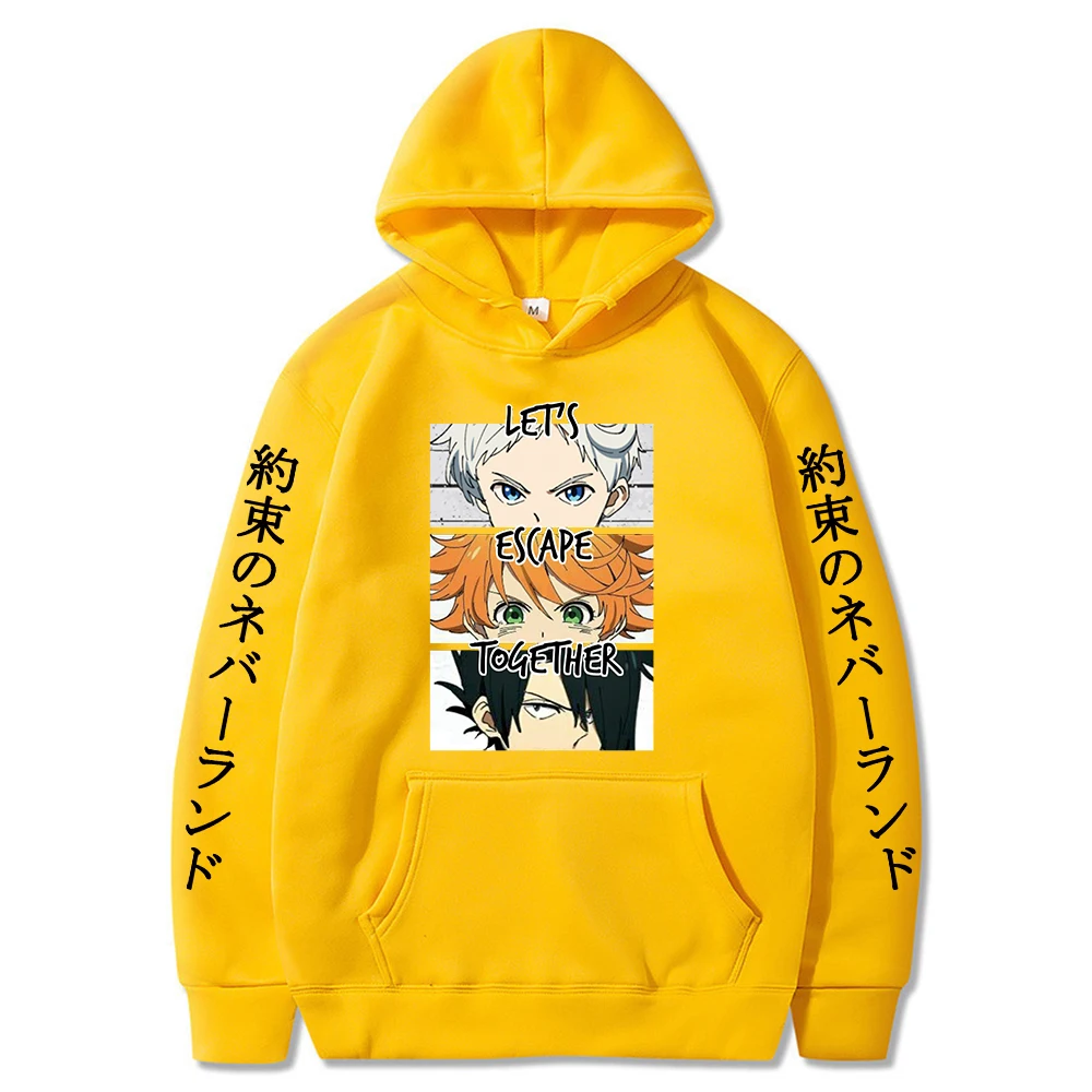 Толстовка с японским аниме обещание Неверленда уличная одежда принтом Эммы