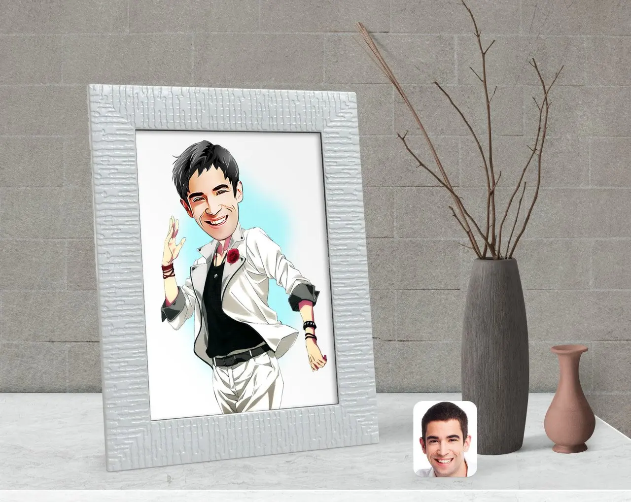 

Personalized Men 'S Caricature Of Decorative Çerçeve-34
