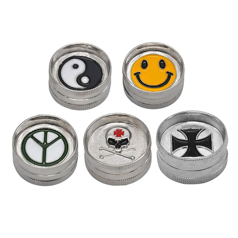 Измельчитель для трав из цинкового сплава двухслойная металлическая дробилка с