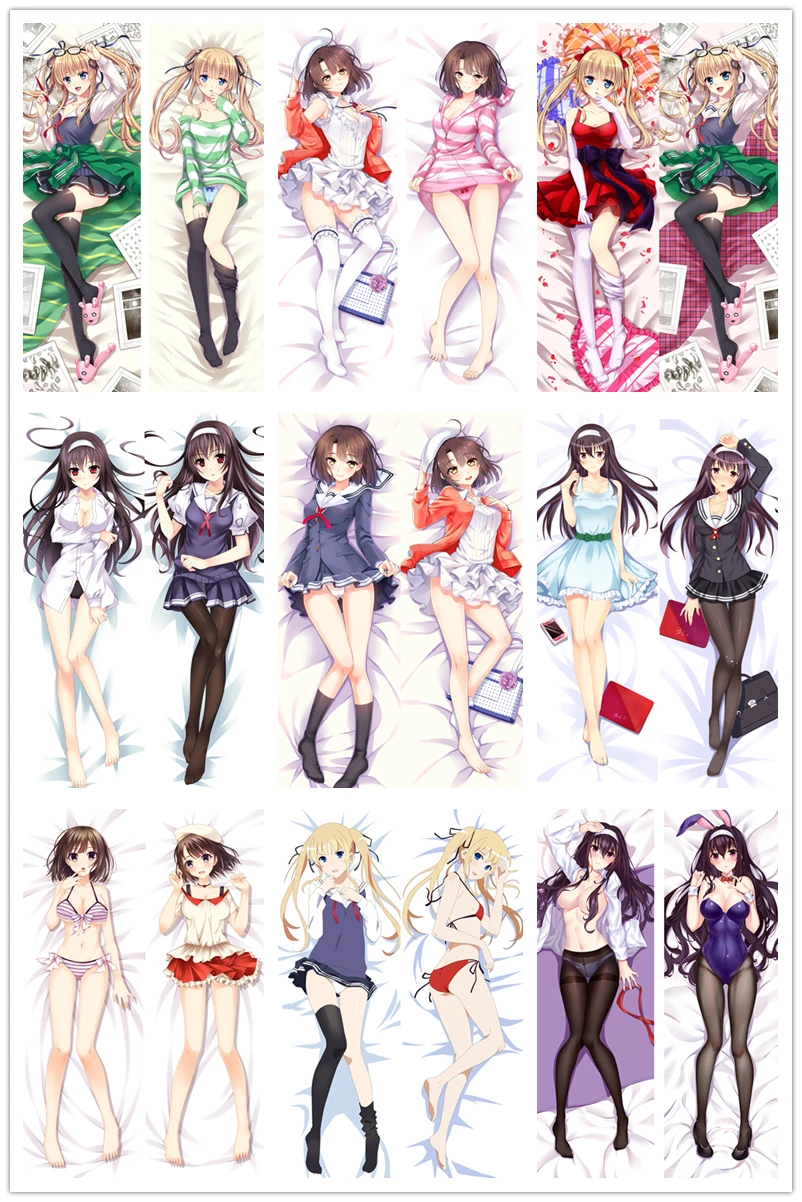

Аниме Dakimakura Body saenai heroine no sodate-kata Saenai Heroine no Sodatekata 150x50 см 100x35 см чехол для подушки манга 1