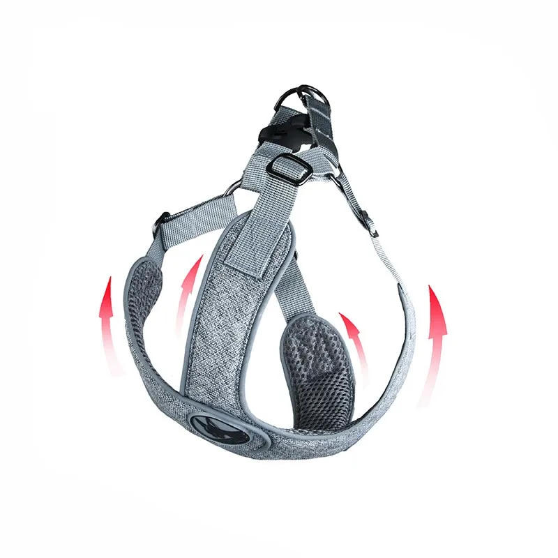 Светоотражающая мягкая шлейка и поводок для собак жилет маленьких средних