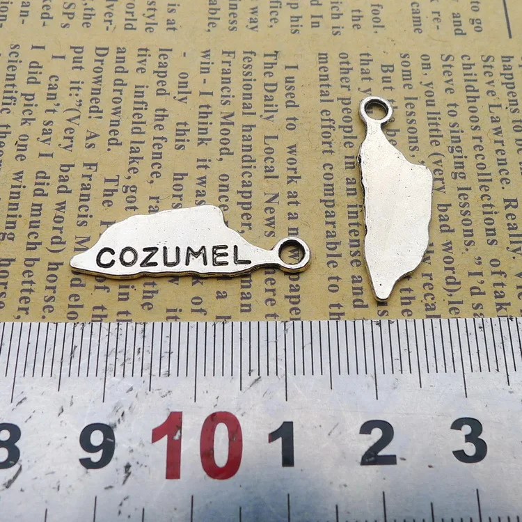 

Милые Подвески для браслета Cozumel пластина Подвески старинное серебро Цвет 10x29 мм 10 шт
