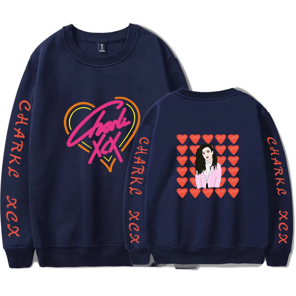

Hot Sale Charli XCX Sweatshirts long sleeve round neck pullover Autumn Men/Women casual cute print pattern couple Pullover
