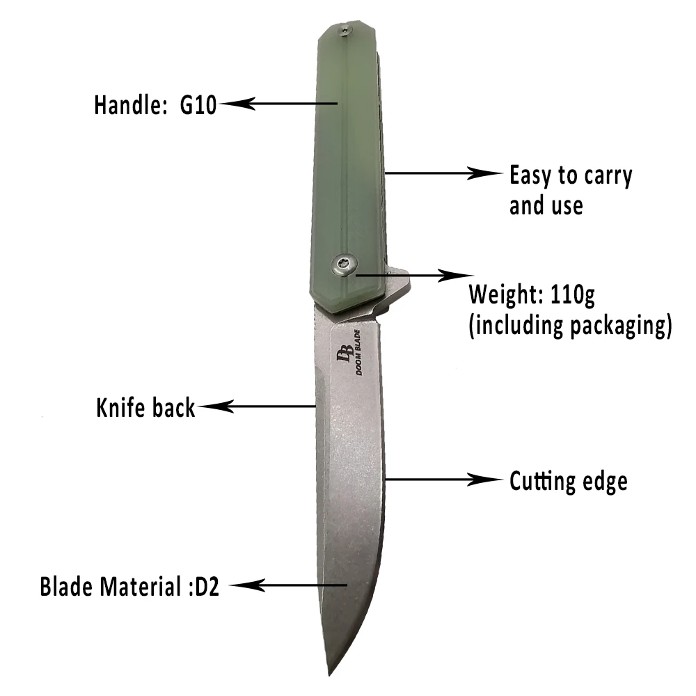 12PCS/LOT 100% D2 Blade Ball Bearing Folding Knife G10 Handle Outdoor Camping Out Pocket Hunting Fishing | Инструменты