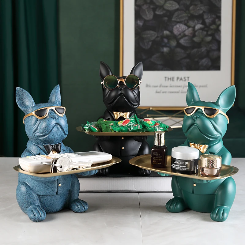 

Cool Bulldog,Statue,Table Decoration,Fashion Sculpture,Home Room Decor,Multifunction,Desk Storage,Figurine Miniature,Coin Bank