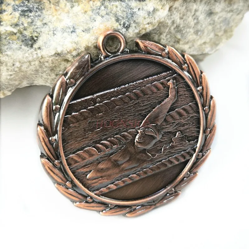 Зимняя медаль для плавания металлические медали индивидуальная Золотая фольга