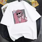 Женские футболки в стиле японского аниме Yarichin B, Клубная эстетичная футболка оверсайз с коротким рукавом, милые женские Топы в стиле Харадзюку