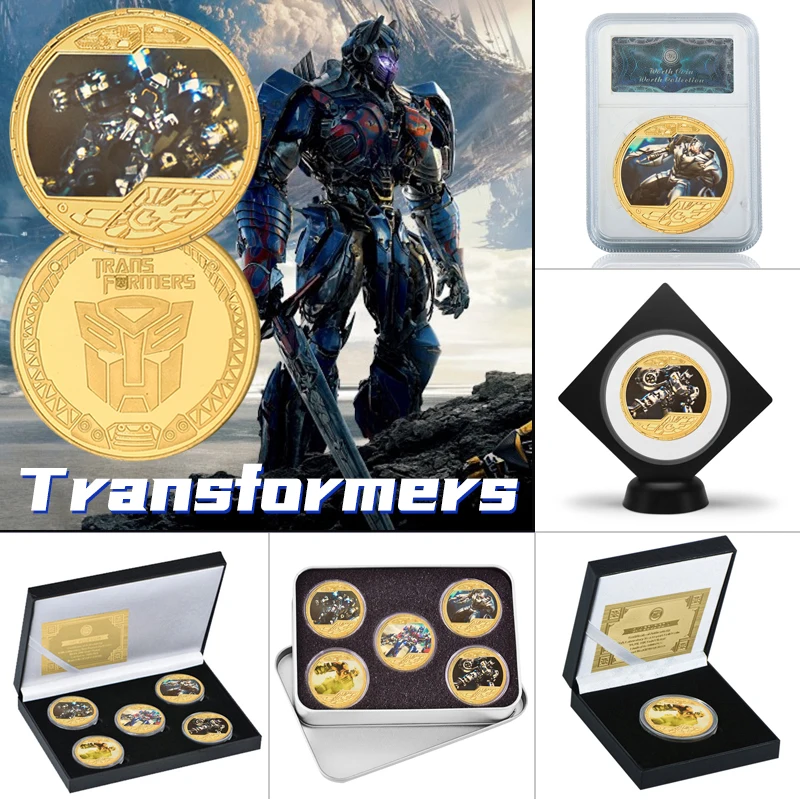 WR Transformers Bumblebee позолоченная монета с монетницей американский оригинальный набор