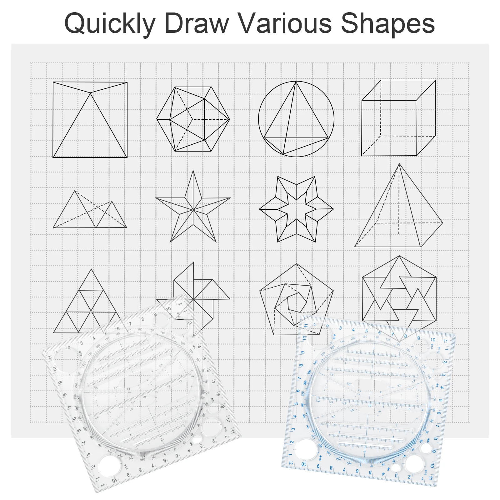 

Multifunctional Spirograph Drawing Toys Set Interlocking Geometric Ruler Drawing Accessories Creative Educational Drawing Tool