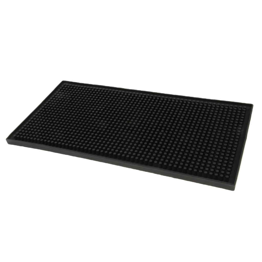 

Black Bar Mat 6 x 12 inch, Quality Rubber Bar Service Mat, Coffee Cafe Bar Mats, Spill Mat for Counter-Top