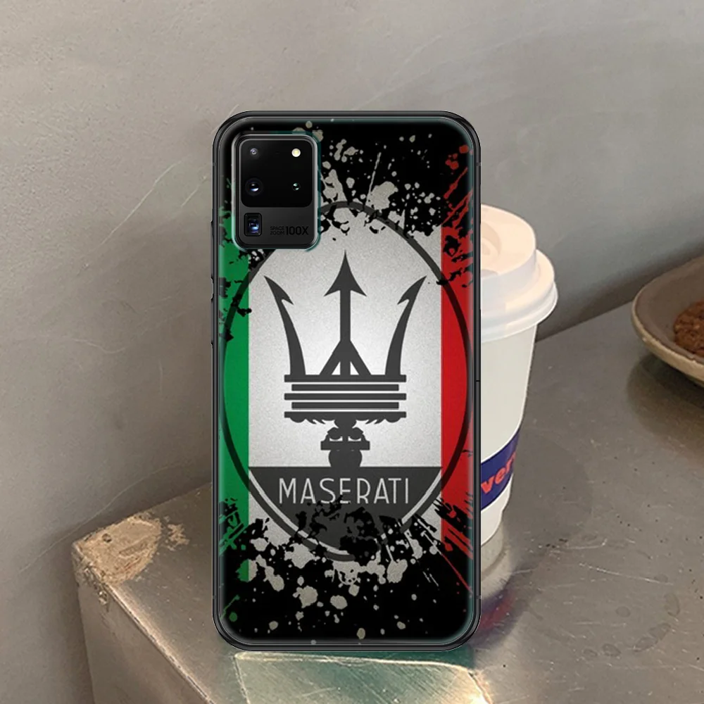 

Sports car M-Maseratis Phone case For Samsung Galaxy Note 4 8 9 10 20 S8 S9 S10 S10E S20 Plus UITRA Ultra black luxury