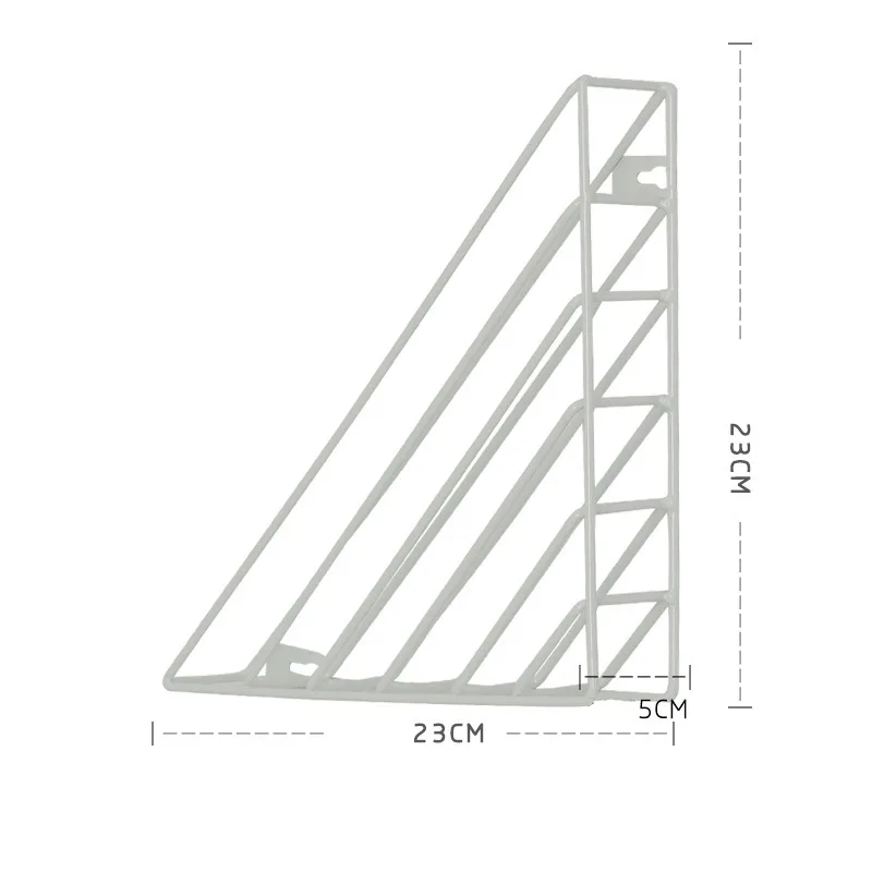 

New Nordic Style Simple Hollowed Out Triangle Iron Living Room Home Wall Shelf Book Storage Finishing Shelf Hanging Decoration