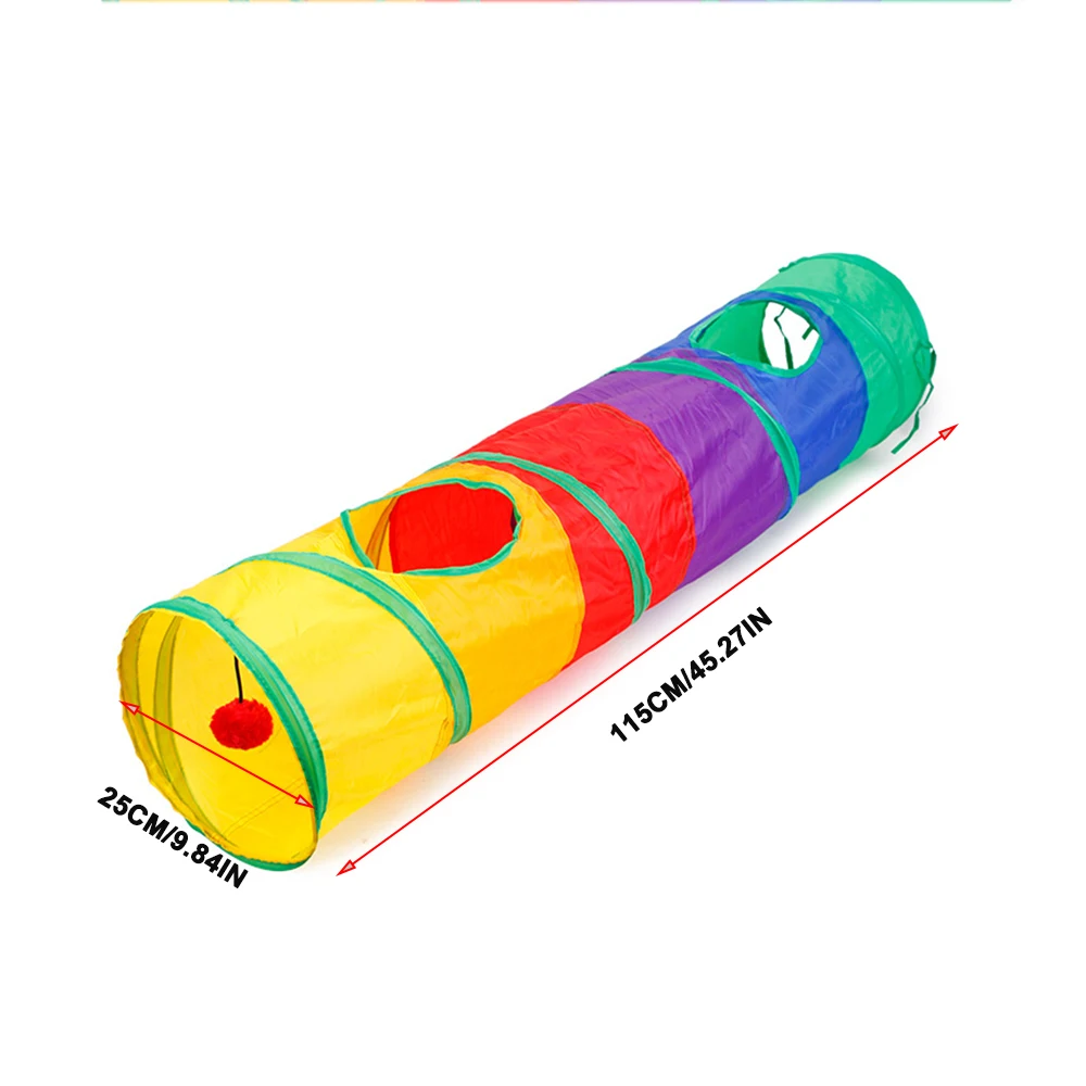 

Funny Practical Cat Tunnel Pet Tube Foldable Play Interactive In-Outdoor Kitty Puppy For Puzzle Exercising Hiding Training Cave