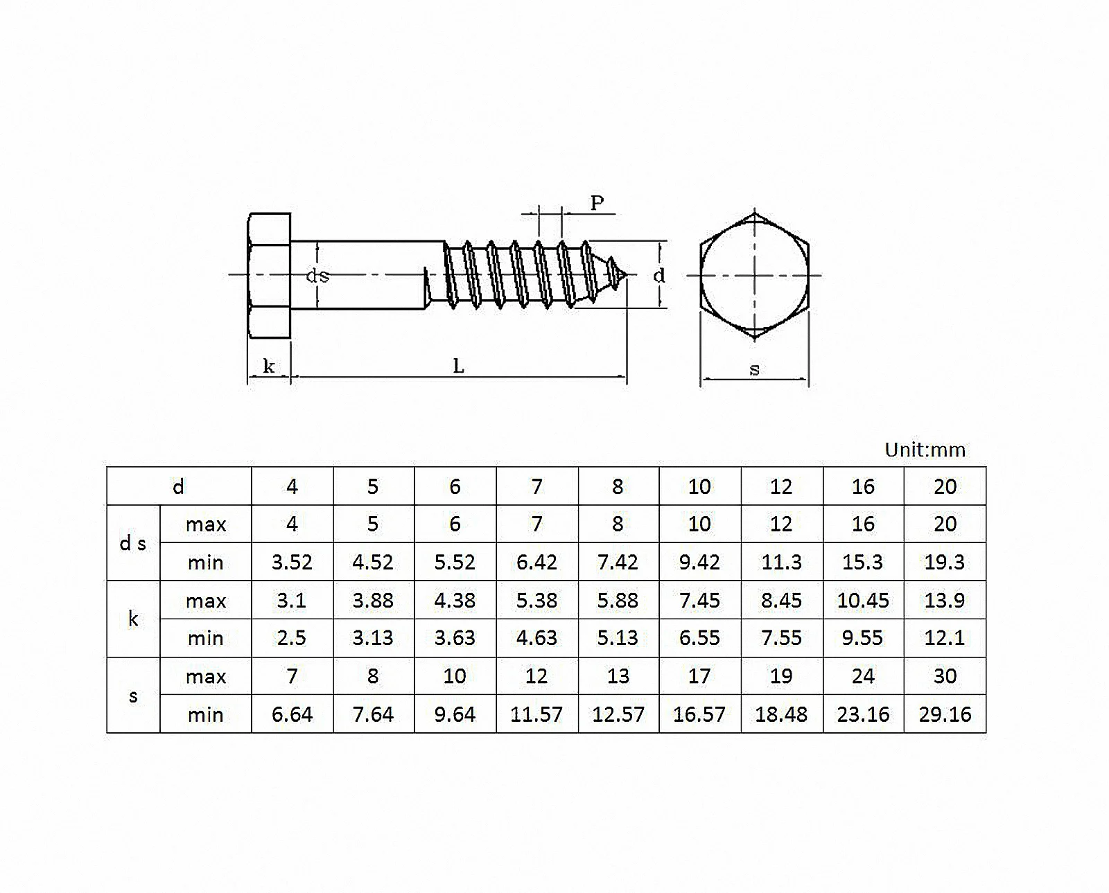 2/5pcs Galvanized steel Steel Hexagon Head Self Tapping Screw DIN571 M6M8M10M12 External Hex Head Tapping Large Long Wood Screw images - 6