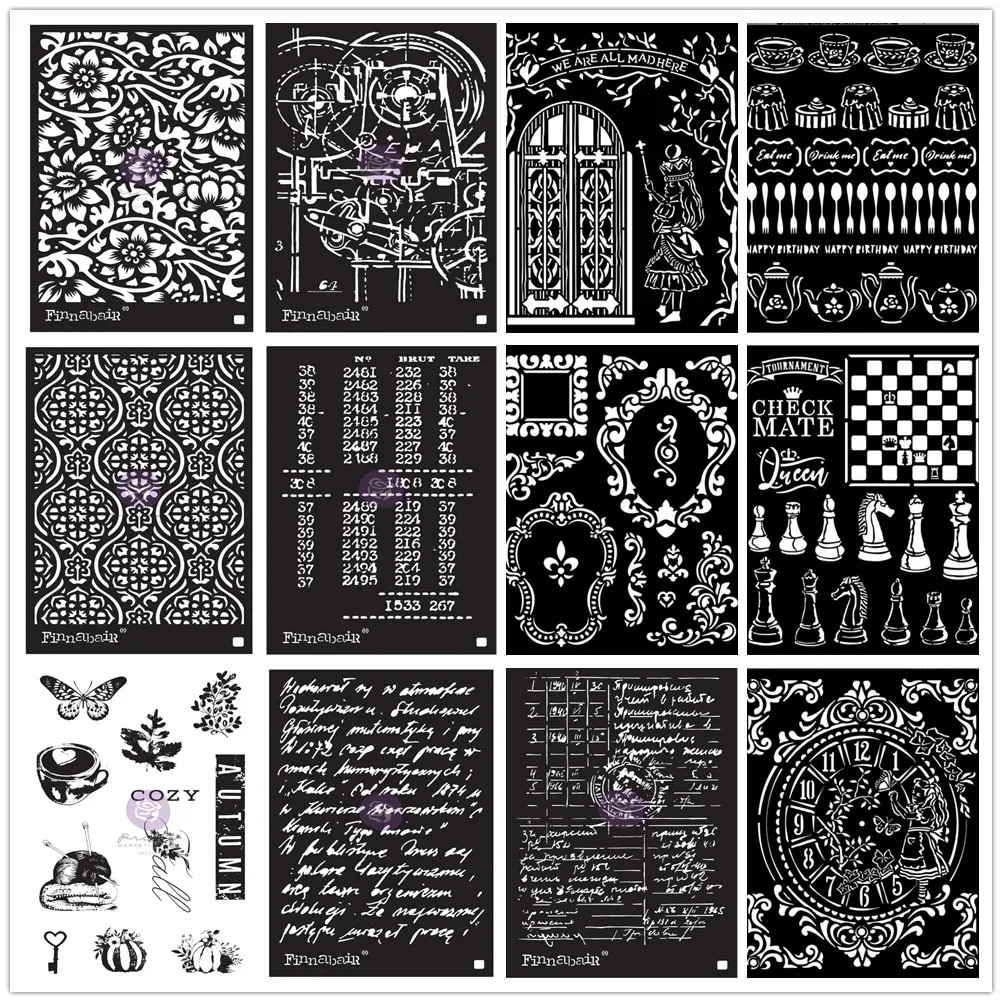 

2021 NEW Mask Stencil /Seal for DIY scrapbooking/photo album Decorative clear stamp sheets B631