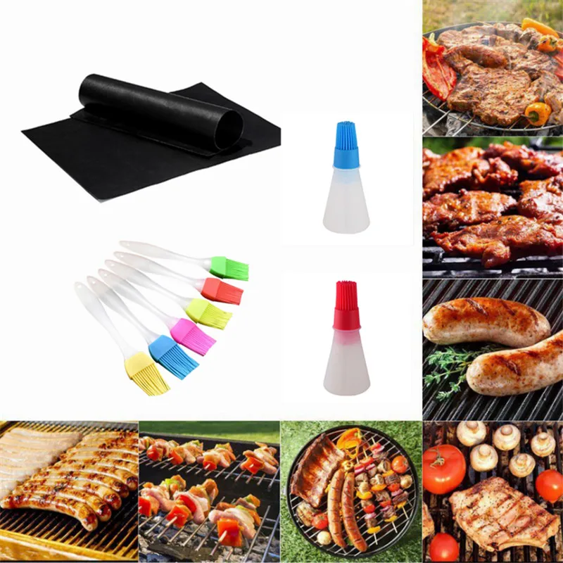 Многоразовый антипригарный коврик для гриля и барбекю подстилка выпечки