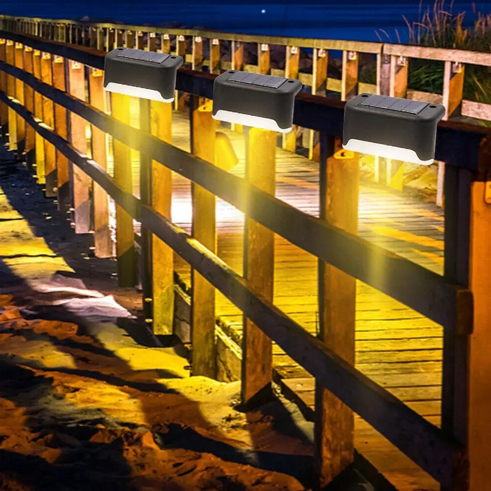 

LED Solar Lamp Path Stair Outdoor Lights Waterproof Landscape Step Lights Light Solar Fence Garden Deck Light Balcony Wall