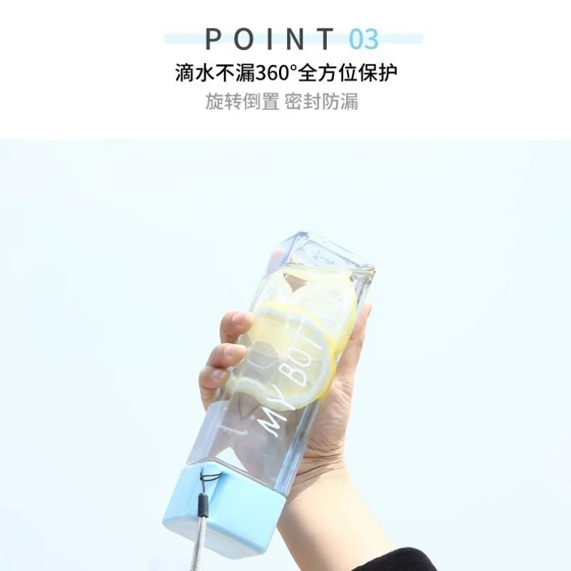 Простая Корейская чашка пластиковая прозрачная розовая портативная креативная