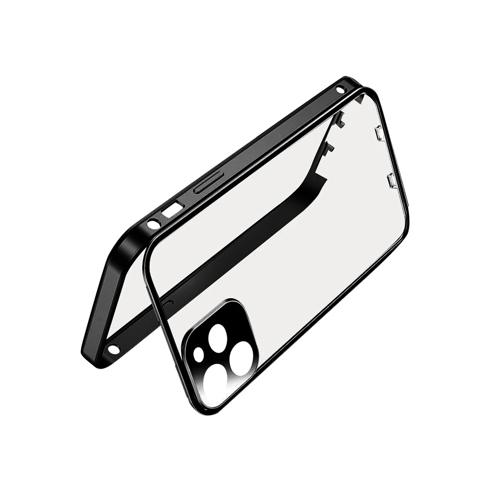 Магнитный металлический чехол с двусторонней пряжкой для iPhone 11 12 Pro XS Max XR X Mini 360 |