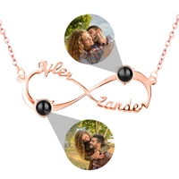 i love you necklace 100 languages projection necklace 925 silver custom two name with two photo pendant valentines day gifts