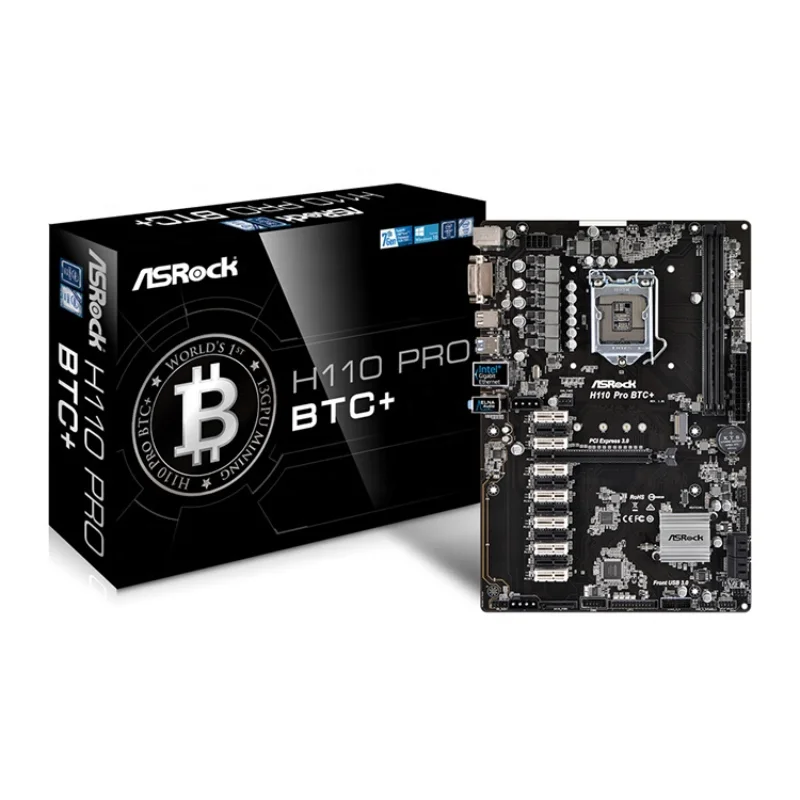 New Arrivals 12PCIE DDR4 ASROCK H110 PRO BTC+ CryptoCurrency support 13 GPU...